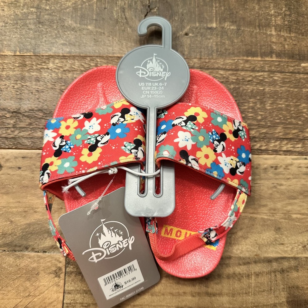 NWT Disney Minnie Mouse Slide Sandal Toddler Girls Size 7/8 - Picture 2 of 6